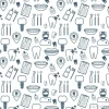 Tapeta: Dental szwu. ciemny niebieski ikony liniowe. płaska konstrukcja.