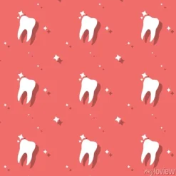Tapeta: Dentist molar tooth with stars seamless background