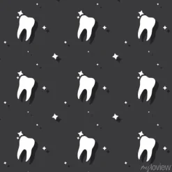 Tapeta: Dentysta molarny ząb bezszwowy deseniowy ciemny tło