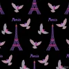 Tapeta: Deseń bez szwu haftu w paryżu