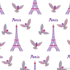 Tapeta: Deseń bez szwu haftu w paryżu