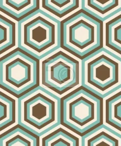 Tapeta: Deseń geometryczny w stylu mid century modern