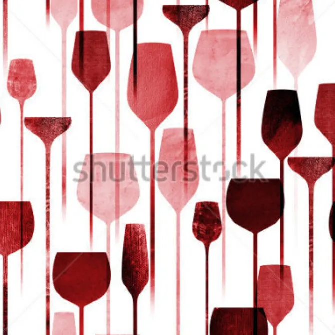 Tapeta: Deseń w czerwone kieliszki