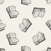 Tapeta: Doodle book seamless pattern background
