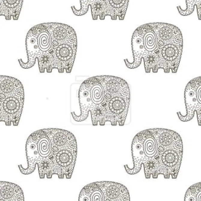 Tapeta: Doodle elephants