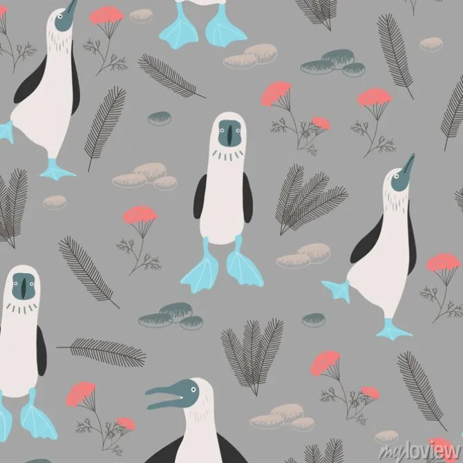 Tapeta: Drukuj z niebieskim bohemem