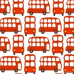 Tapeta: Dwupiętrowe autobusy w kolorze czerwonym