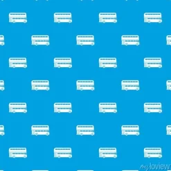 Tapeta: Dwupunktowy autobusowy wzór bezszwowy niebieski