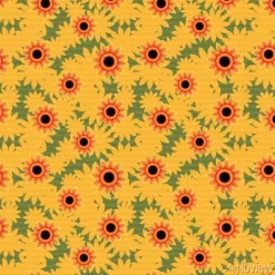 Tapeta: Dzianiny wzór słonecznika. ilustracji wektorowych.