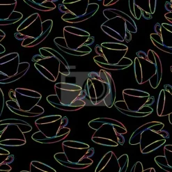 Tapeta: Ekspresy filiżanki w świetle neon