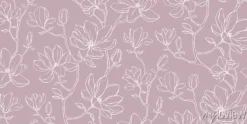 Tapeta: Elegant floral seamless pattern - branches with magnolia flowers.