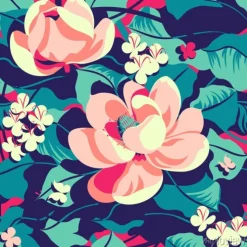 Tapeta: Floral tropical pattern. handmade drawing vector illustration.