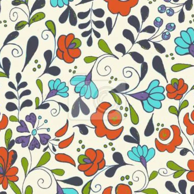 Tapeta: Folklor kwiaty na wazach