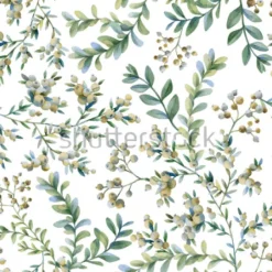 Tapeta: Gałązki z owocami na białym tle