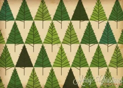 Tapeta: Geometryczny deseń w trójkątne drzewa