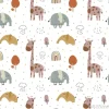 Tapeta: Giraffe and elephant baby cute seamless pattern