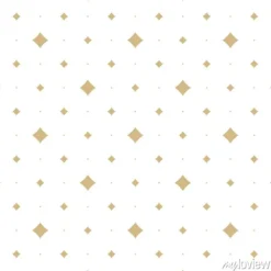 Tapeta: Gold and white vector seamless pattern with small diamond shapes,