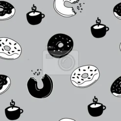 Tapeta: Gorące donuty i kawa