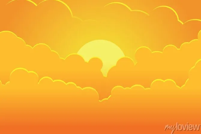 Tapeta: Gorące lato słońce wektora obrazu