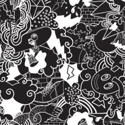 Tapeta: Graffiti kolorowe bez szwu wzór