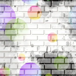 Tapeta: Graffiti na białym ceglanym murze