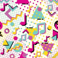 Tapeta: Grafika z kolorowymi nutami