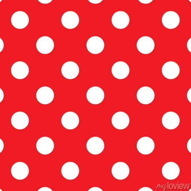 Tapeta: Grochy duże czerwone bezszwowe tło