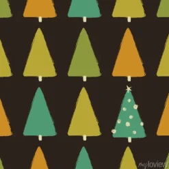 Tapeta: Grunge kolorowy lasowy bezszwowy wzór.