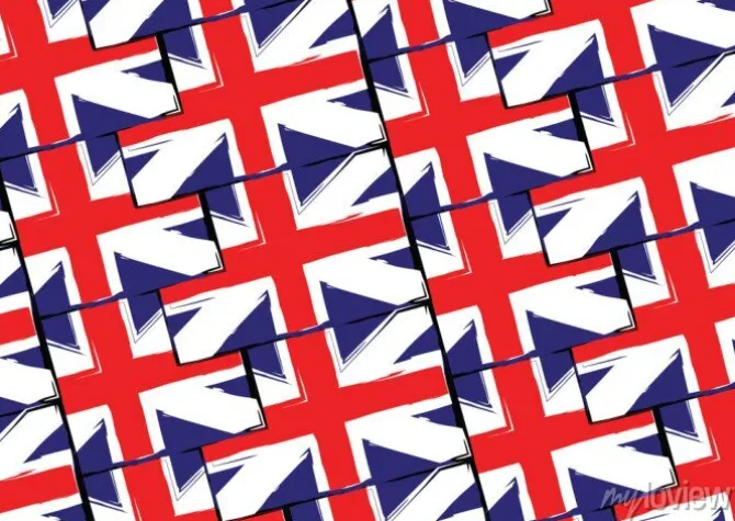 Tapeta: Grunge uk flaga lub baner