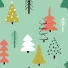 Tapeta: Grunge winter forest seamless pattern.