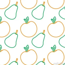 Tapeta: Gruszka jabłko owoc wzór obrazu wektor ilustracja projektu