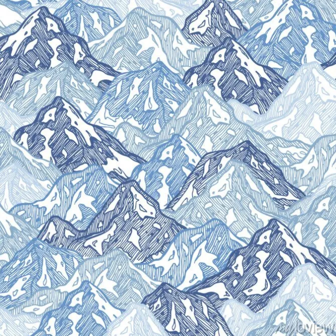 Tapeta: Góry bez szwu deseń. zabawa góry streszczenie ilustracja. ilustracji