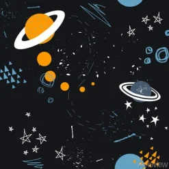 Tapeta: Gwiazdy, planety i konstelacje, wzór