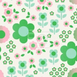 Tapeta: Halony retro kwiaty