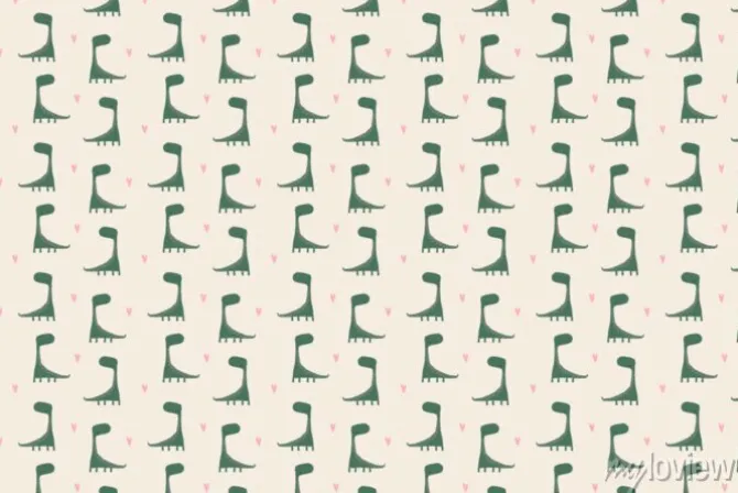Tapeta: Hand drawn seamless pattern with dinosaurs. perfect for kids
