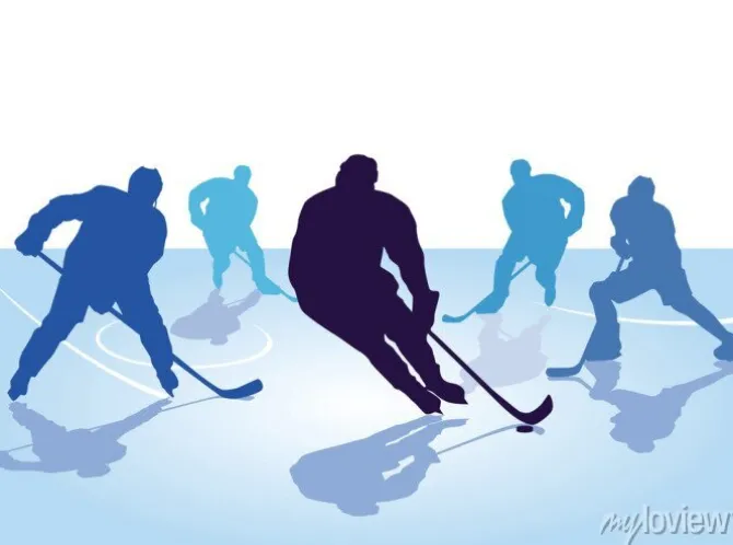 Tapeta: Hokej gracze, łyżwiarstwo z hokejem