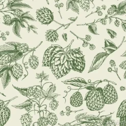 Tapeta: Hops and barley seamless pattern. malt beer. engraved vintage