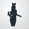 Tapeta: Icono plano sylwetka chica conejito pl fondo degradado