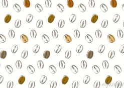 Tapeta: Illustration pattern with coffee beans（sketch）
