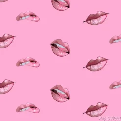 Tapeta: Ilustracja wektorowa wzór warg