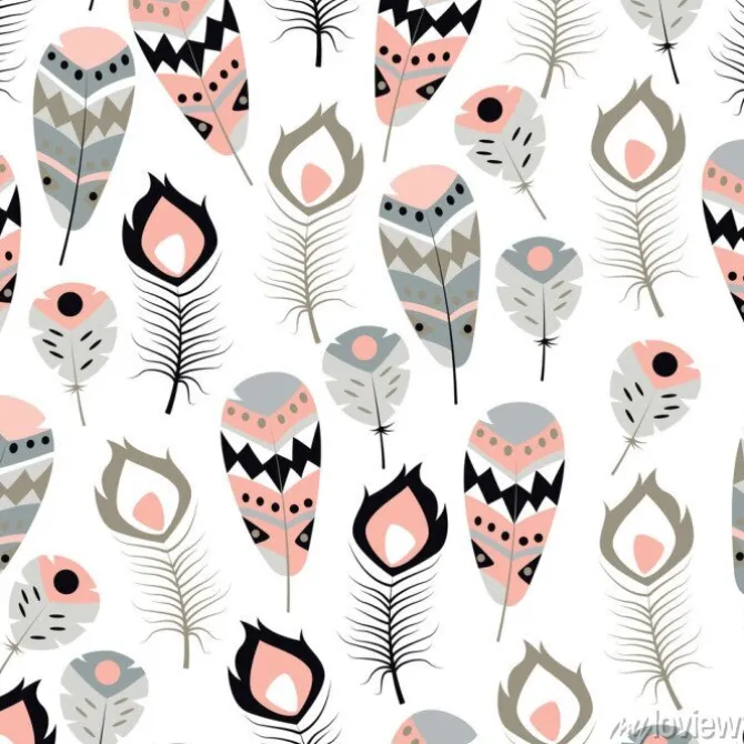 Tapeta: Ilustracji bez szwu wzór z rocznika boho plemiennych etnicznych