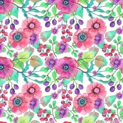 Tapeta: Jednolite tło naturalne z różowe kwiaty i jagody