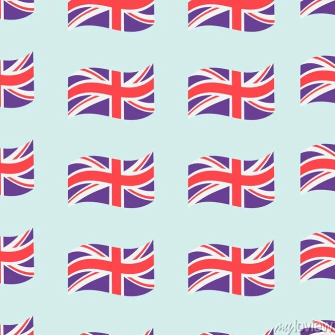 Tapeta: Jednolite tło z brytyjskimi flagami
