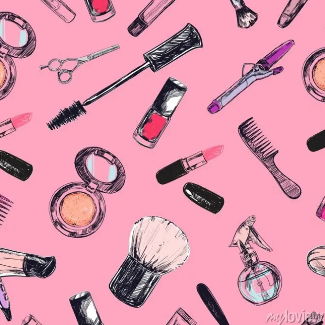 Tapeta: Jednolite wektora dese ?. sklep kosmetyczny i kosmetyczny