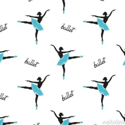 Tapeta: Jednolite wzór baletnic. wektor balet tła.