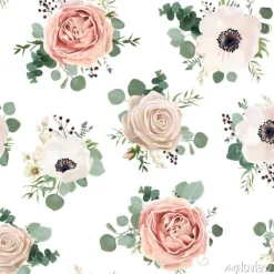Tapeta: Jednolite wzór wektor kwiatowy wzór stylu akwarela ogród proszek
