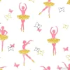 Tapeta: Jednolite wzór z taniec baleriny i motyle w akwarelą różowe i