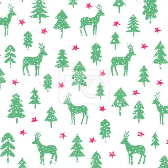 Tapeta: Jeleń w las śnieżny