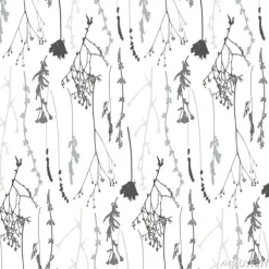 Tapeta: Łąka traw, ziół i kwiatów kontury wektor wzór.