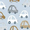 Tapeta: Kids handdrawn seamless pattern with colorful cars